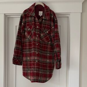 Gentle Fawn Red and Gray Plaid Jacket